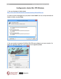 Configuraci&oacute;n cliente SSL VPN Windows