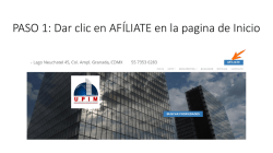PASO 1: Dar clic en AF&Iacute;LIATE en la pagina de Inicio