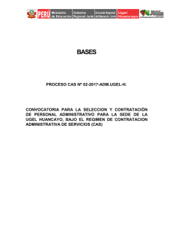 convocatorias cas 2017 - un inform&aacute;tico(a) - UGEL