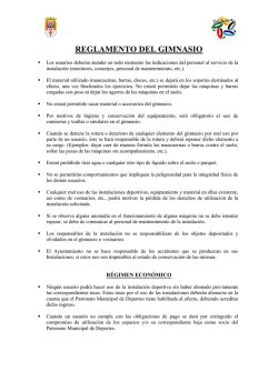reglamento del gimnasio