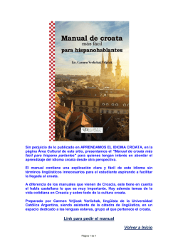 Manual de croata m&aacute;s f&aacute;cil para hispanoparlantes
