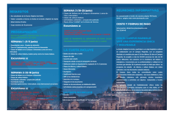 el cronograma del Viaje de Verano Ling&uuml;&iacute;stico