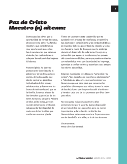 Paz de Cristo Maestro (a) aiteam: