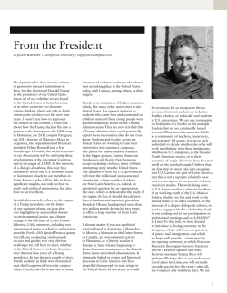 From the President - Latin American Studies Association