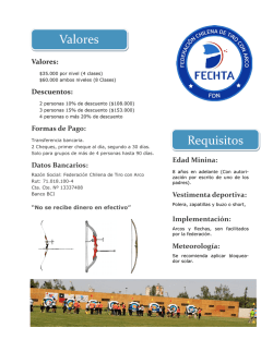 Valores Requisitos - Federaci&oacute;n Chilena de Tiro con Arco