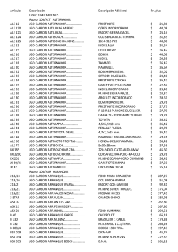 Art&iacute;culo Descripci&oacute;n Descripci&oacute;n Adicional Pr.s/iva L&iacute;nea: 104