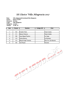 Juvenil - Ciclismo.com.do