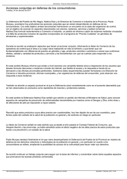 Acciones conjuntas en defensa de los consumidores