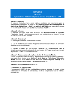 INSTRUCTIVO META 28 Implementaci&oacute;n del Centro Integral