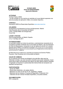 Convocatoria VII RAID ARES - Asociaci&oacute;n ARES de Reservistas