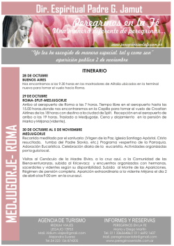 Itinerario - Peregrinos en la Fe