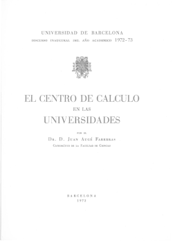 EL CENTRO DE CALCULO UNIVERSIDADES