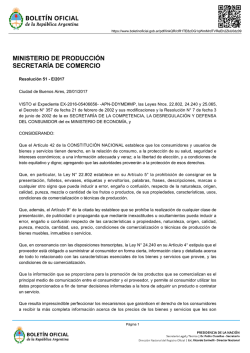 ministerio de producci&oacute;n secretar&iacute;a de comercio