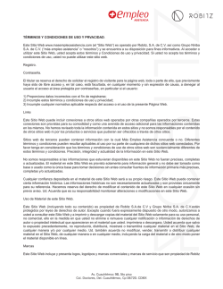 T&eacute;rminos y condiciones