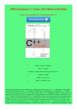 C++ Primer (5th Edition) Full Online
