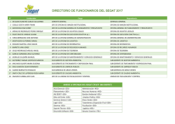DIRECTORIO DE FUNCIONARIOS DEL SEGAT 2017