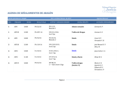 AGENDA DE SE&Ntilde;ALAMIENTOS DE ARAG&Oacute;N