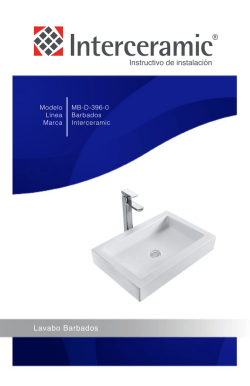 Lavabo Barbados Instructivo de instalaci&oacute;n