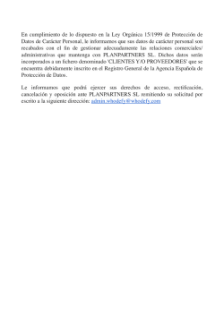 T&eacute;rminos de recogida de datos