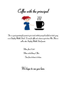 Coffee with the principal