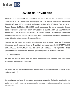 Aviso de Privacidad