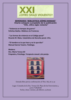 -&ldquo;Violencia en tiempos de guerra&rdquo; Fel&iacute;citas Iba&ntilde;ez. M&eacute;dicos sin