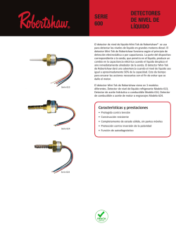 detectores de nivel de l&iacute;quido serie 600