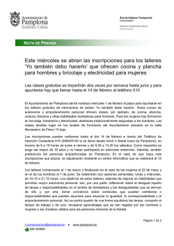 Este mi&eacute;rcoles se abren las inscripciones para los talleres `Yo