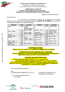 Federaci&oacute;n Andaluza de Atletismo