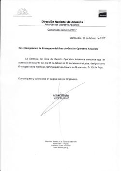 Direcci&oacute;n Nacional de Aduanas