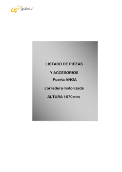 lista piezas - P&eacute;rgola bioclim&aacute;tica con lamas motorizadas SUNGATES