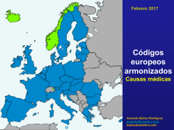 C&oacute;digos europeos armonizados. Causas m&eacute;dicas Febr.2017
