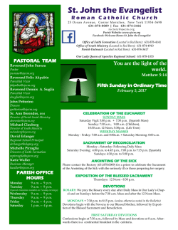 Bulletin - St. John the Evangelist