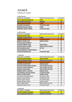 verano juliaca - resultados editorial agasa peru