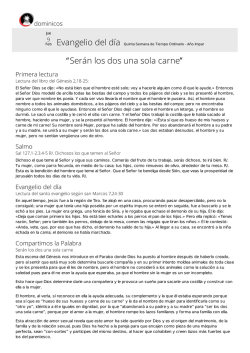 Ser&aacute;n los dos una sola carne