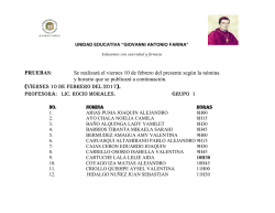 Listado de aspirantes