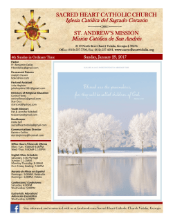 Latest Bulletin - Sacred Heart Catholic Church