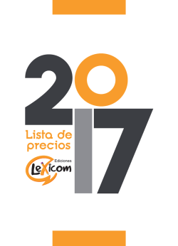 Lista de precios - Ediciones Lexicom