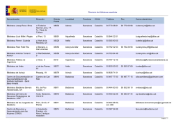 Denominaci&oacute;n Direcci&oacute;n Distrito Postal Localidad Provincia CCAA