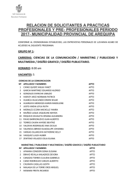 Listado de Practicantes para Entrevistas Personales