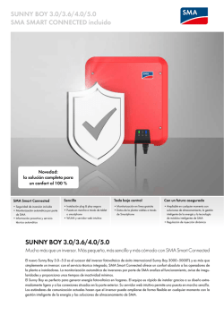 SUNNY BOY 3.0 / 3.6 / 4.0 / 5.0