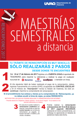 Maestr&iacute;as Semestrales a Distancia