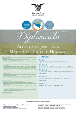 Diplomado Acceso a la Justicia en Materia de Derechos Humanos