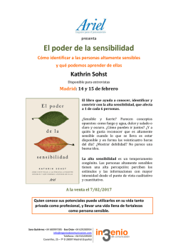 El poder de la sensibilidad