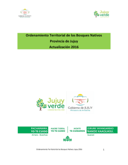 Documento OTBN - Ministerio de Ambiente de Jujuy