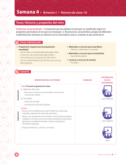 Tema: Historia y prop&oacute;sito del mito