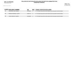 Relaci&oacute;n de excluidos