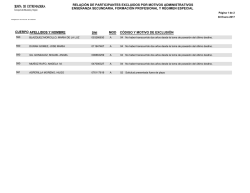 Relaci&oacute;n de excluidos