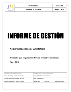 informe de gesti&oacute;n odontologia 2016