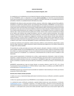 Consulta nuestro aviso de privacidad - Infografics